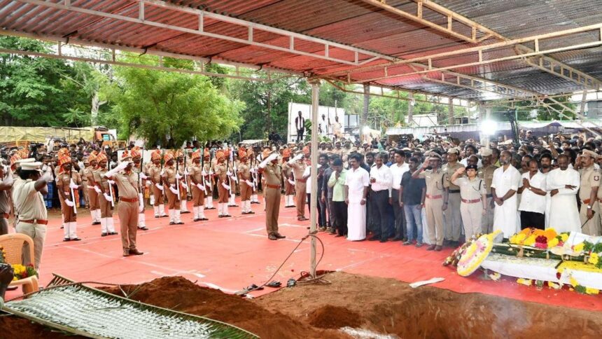 Film director Bharathiraja laid to rest with state honours in Theni district