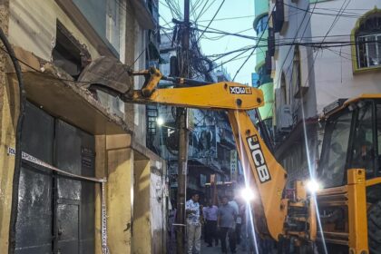 Trinamool party office, clock tower demolished in West Bengal