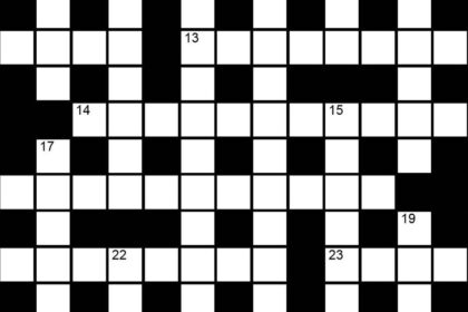 The Hindu Sunday Crossword no. 61 (Set by Arden)