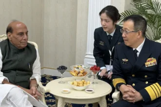 Rajnath meets Chinese Defence Minister Dong in Bishkek