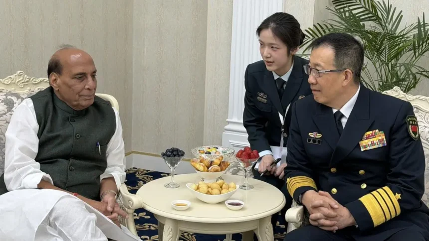 Rajnath meets Chinese Defence Minister Dong in Bishkek