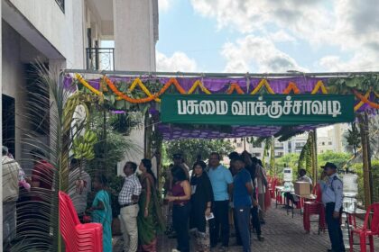 Voting made easy with polling booths within gated community