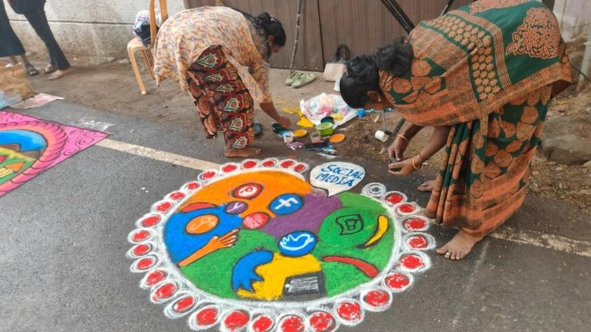 The Pongal pot boils over with creativity at Mandaveli Raja Street in Chennai