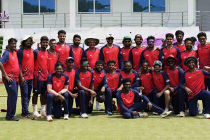India all-rounder Nitish Reddy trains with APL team in Vizianagaram