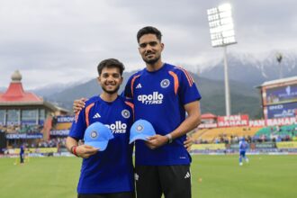 Gurnoor Brar and Harsh Dubey make ODI debuts for India in Dharamsala
