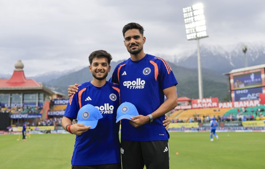 Gurnoor Brar and Harsh Dubey make ODI debuts for India in Dharamsala
