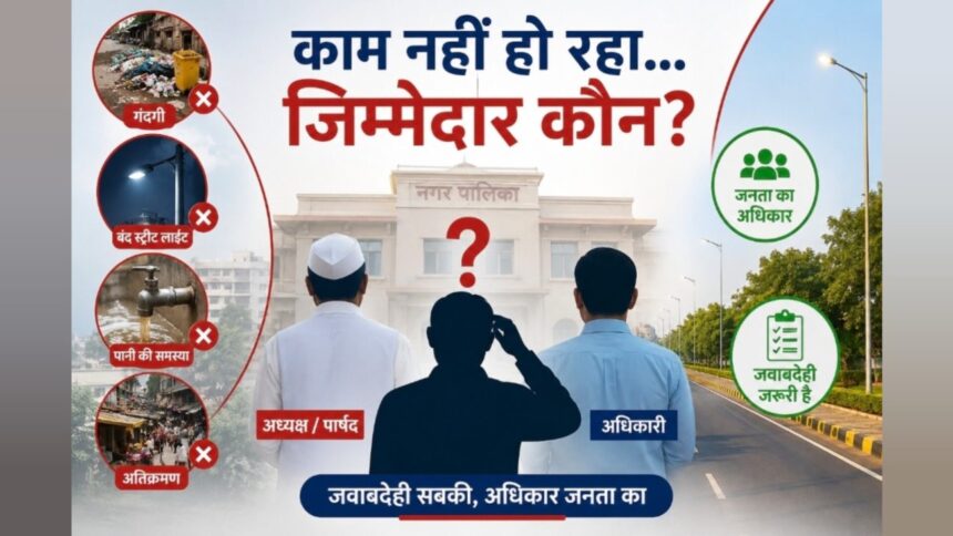 नगर पालिका में काम नहीं हो रहा तो जिम्मेदार कौन? सिर्फ अधिकारी या अध्यक्ष और पार्षद भी?