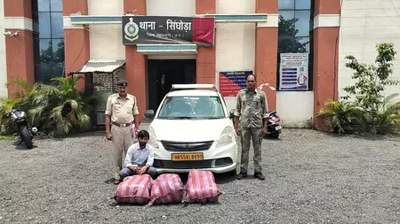 महासमुंद पुलिस की बड़ी कार्रवाई: अंतरराज्यीय ड्रग तस्कर से 51 किलो गांजा बरामद, एक गिरफ्तार