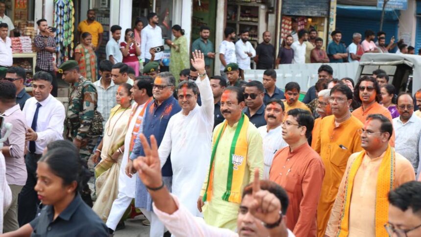 Tripura BJP celebrates win in Assembly bye-election