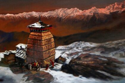 Hari Darshan Sankhya captures the silence and solitude of the mountains on canvas