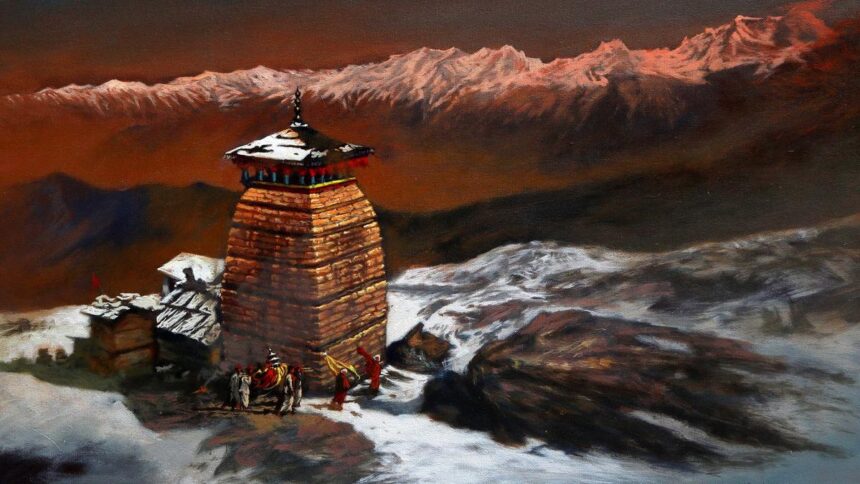 Hari Darshan Sankhya captures the silence and solitude of the mountains on canvas