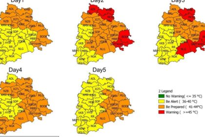 Heatwave warning issued for Telangana as temperatures set to soar above 44°C