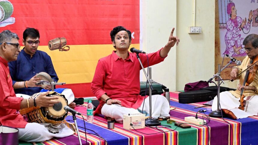 T.V.S. Mahadevan excels in swarakalpana segments, though an excess of it dilutes the impact