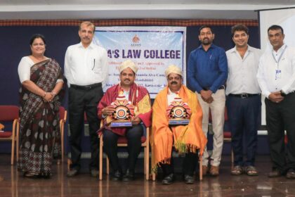 Alva’s Law College felicitates newly elected heads of Mangaluru, Moodbidri Bar Associations