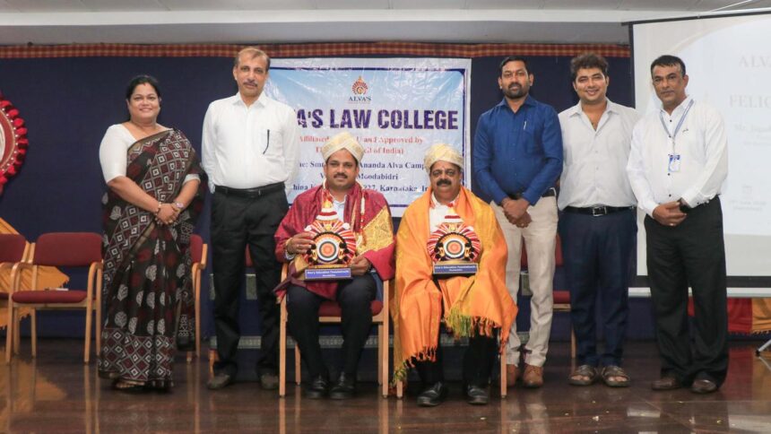 Alva’s Law College felicitates newly elected heads of Mangaluru, Moodbidri Bar Associations