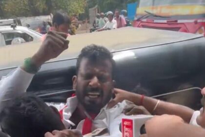 Tamil Nadu government formation: Lone TVK cadre stages protest outside Lok Bhavan