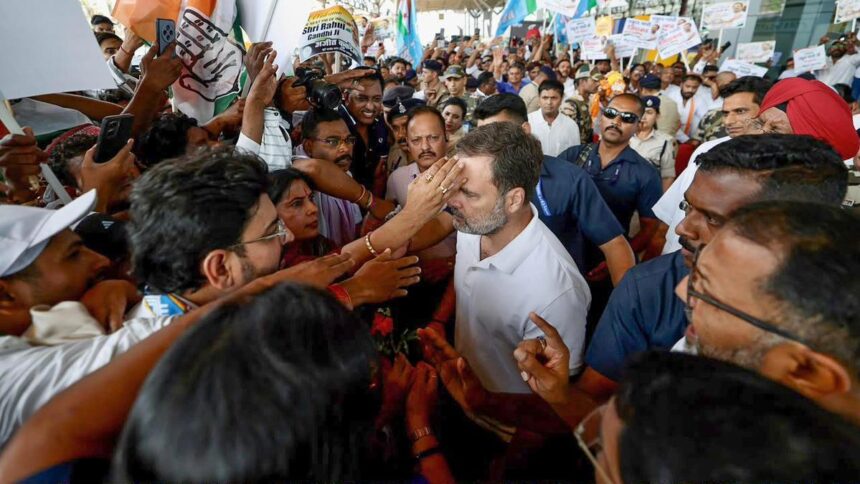 Rahul Gandhi arrives in Raipur to take part in Congress training camp