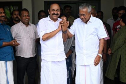 With roles reversed, Satheesan makes courtesy call on Pinarayi