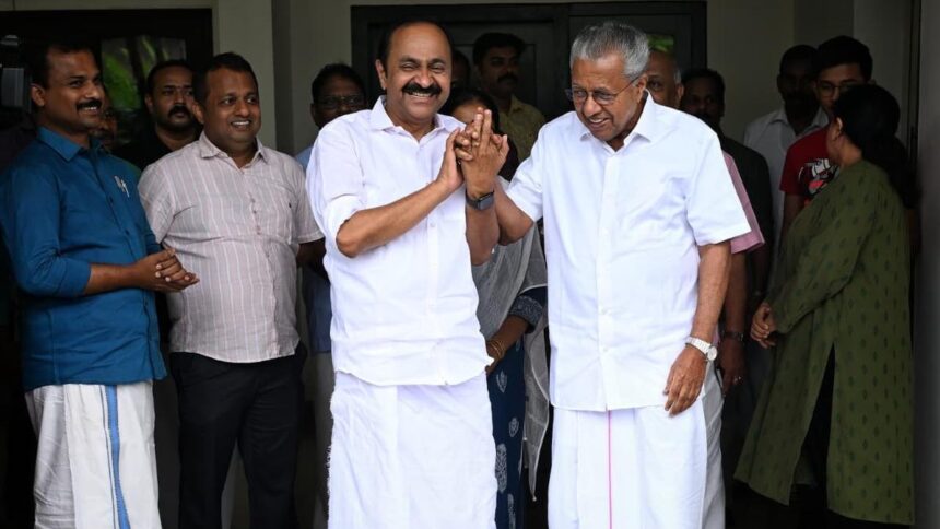 With roles reversed, Satheesan makes courtesy call on Pinarayi