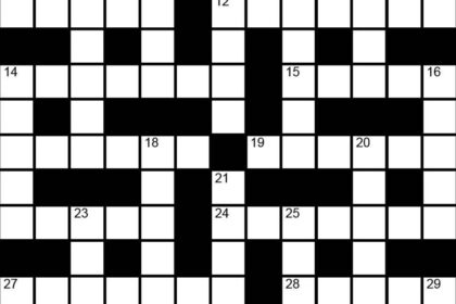 The Hindu Sunday crossword no. 55