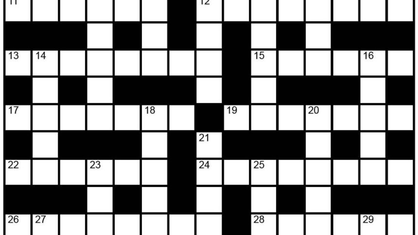 The Hindu Sunday crossword no. 55