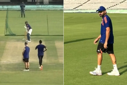 Flicks, pulls and drives on show as Rohit Sharma hits stride in nets