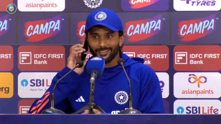 'The presser can wait': Nitish Reddy pauses interaction to answer mom's call - Watch