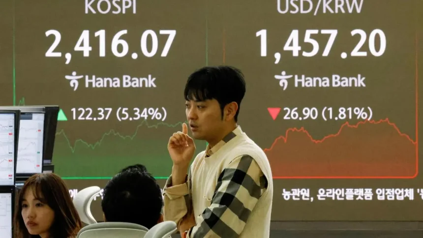 Korea’s Kospi surges 8% as Iran deal hopes lift chip stocks